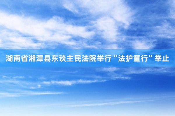 湖南省湘潭县东谈主民法院举行“法护童行”举止