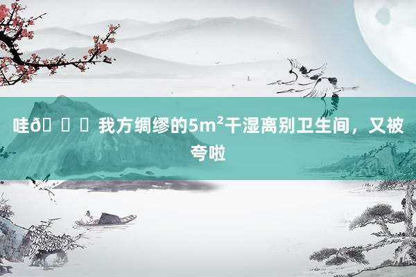 哇😝我方绸缪的5m²干湿离别卫生间，又被夸啦